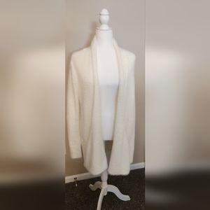 Marled brand nylon/acrylic fuzzy cardigan